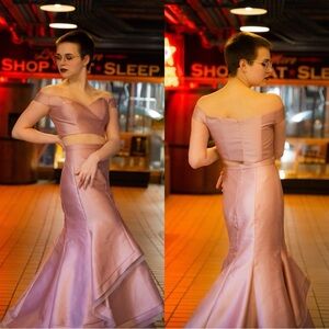 Pink Mermaid two-piece dress size small by Xscape